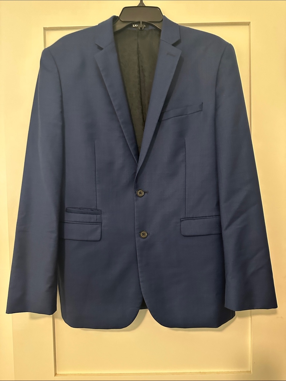 Express Men's Navy Blue Two-Button Sport Coat Size 40R Slim